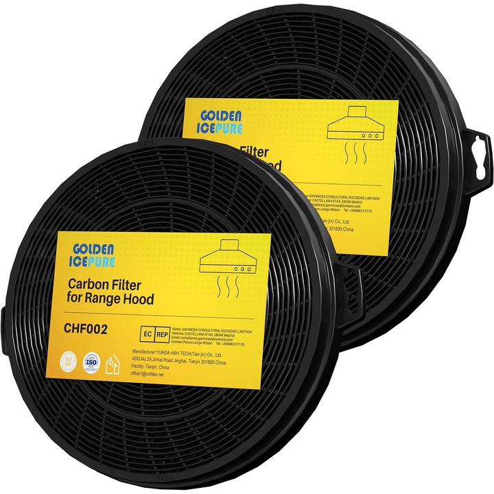 Set 2 filtre carbon pentru hote, 210x31mm, montaj simplu, neutralizare mirosuri