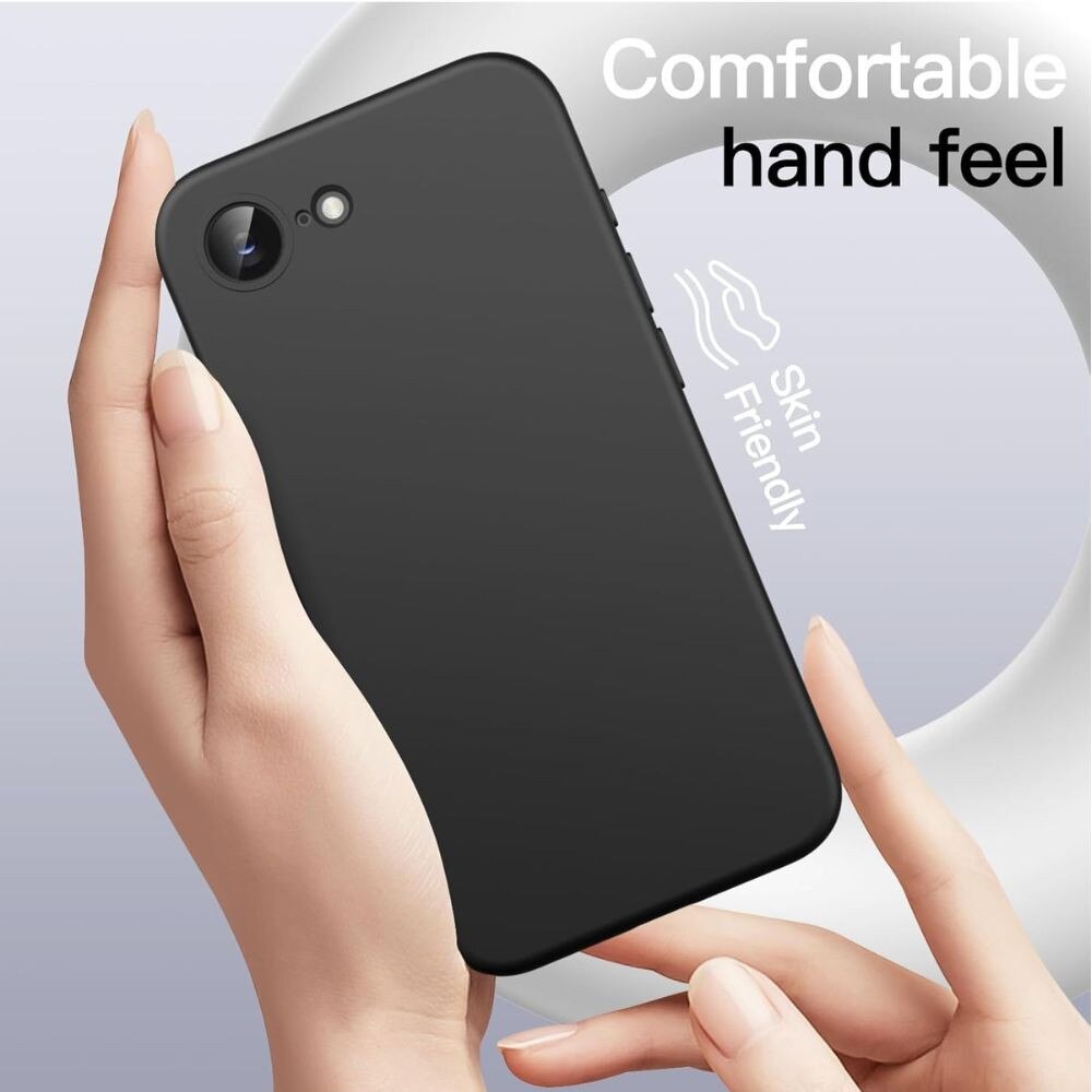 Husa Silicon Jelly Liquid, Compatibil cu Apple iPhone 17e, Ultra Slim, din silicon high tech, Protectie la Camera, Negru