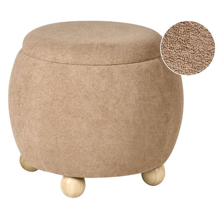 Tárolós puff Annabella Buklé Világosbarna