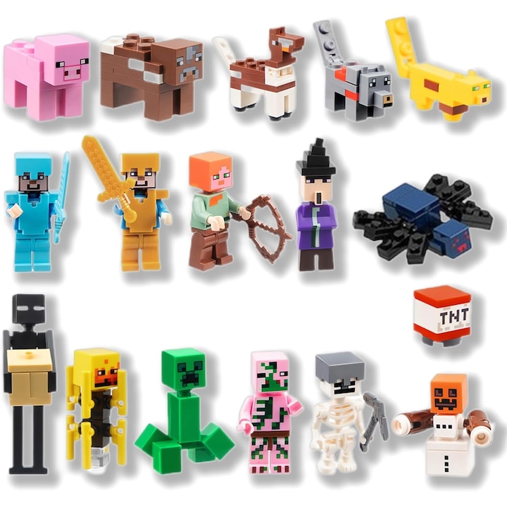 Комплект от 16 фигурки за играчки, комплект фигурки за торта, декорации за торта, декорации за кексчета, аксесоари за украса на торти за рожден ден