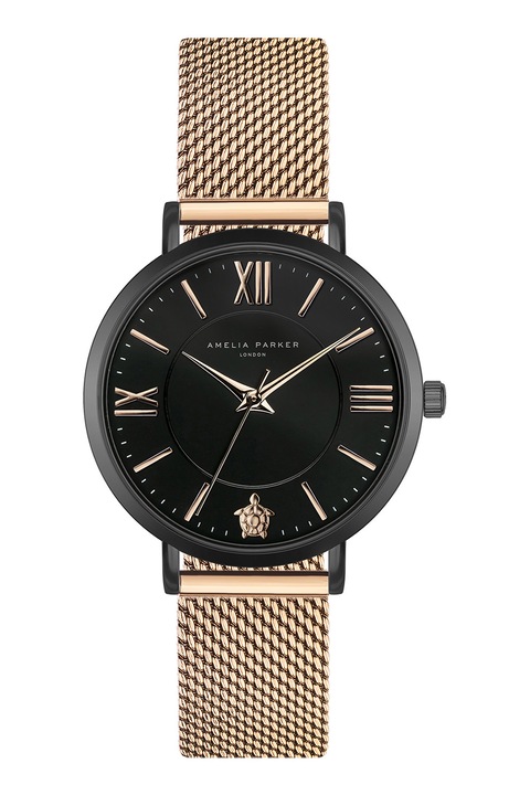 Amelia Parker, Кварцов часовник с мрежеста верижка, Розово злато