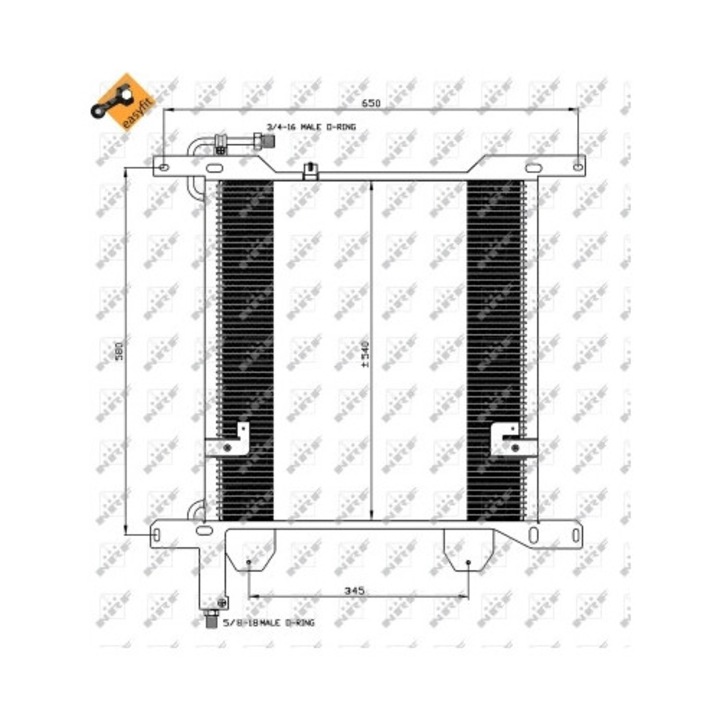 Kondenzátor, Klímaberendezés 35837 Daf 95/95 Xf/Xf 95