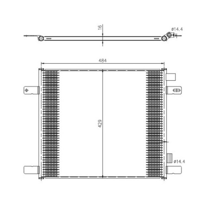 Kondenzátor, Klímaberendezés 350505 Daf Cf/Cf 65/Lf/Lf 45/Lf 55
