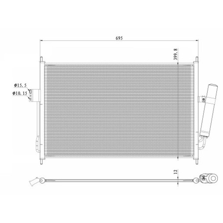 Kondenzátor, Klímaberendezés 350490 Isuzu D-Max 2
