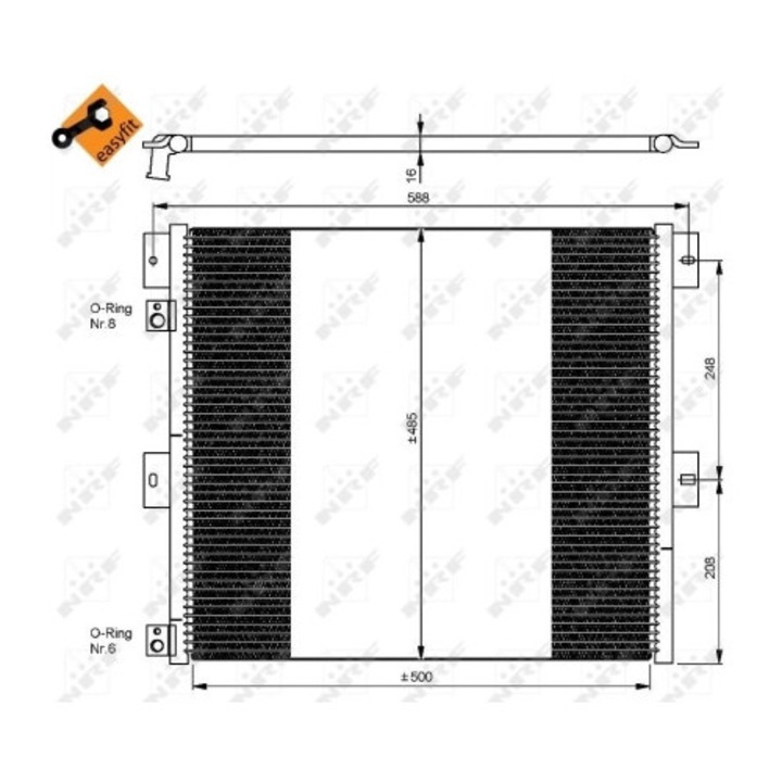 Kondenzátor, Légkondicionáló 35924 Renault Trucks Midlum Volvo Fl/Fl 2/Fl 3