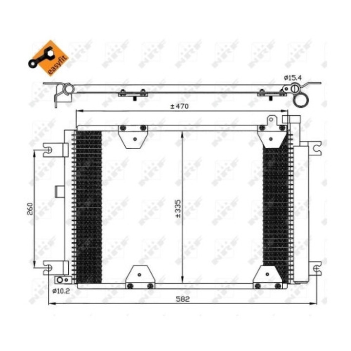 Kondenzátor, Klímaberendezés 35580 Suzuki Grand Vitara 1/Grand Vitara 1 Terepjáró