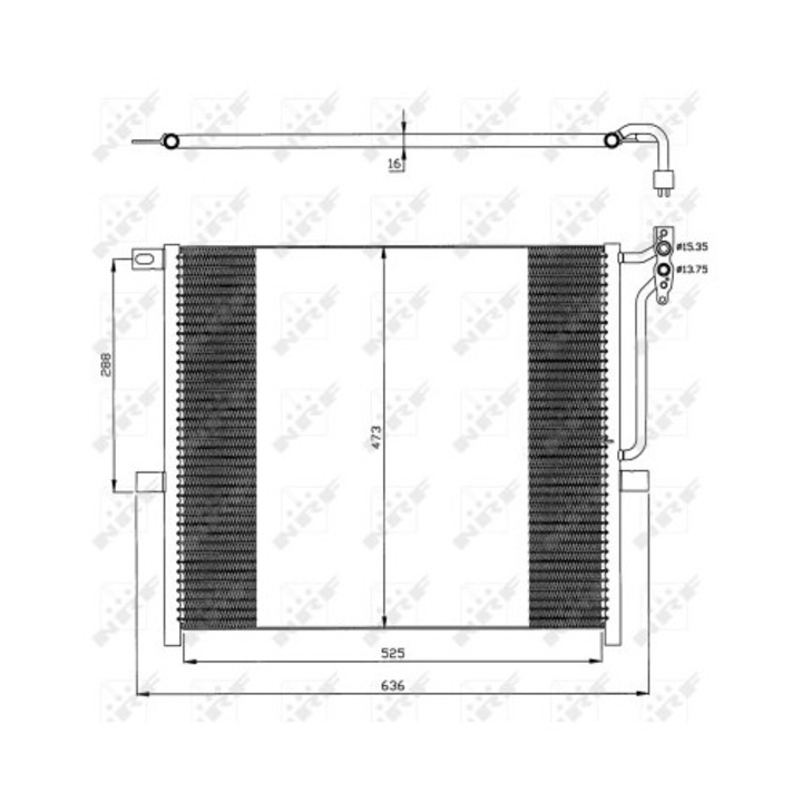 Kondenzátor, Klímaberendezés 35468 BMW X3