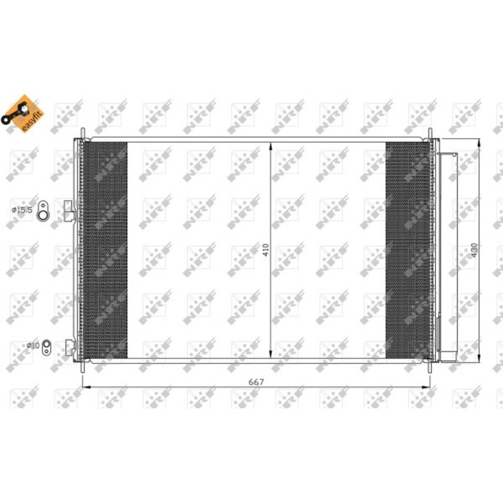 Kondenzátor, Klímaberendezés 35641 Toyota Previa 3/Rav 4 3
