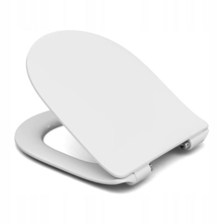 Capac WC slim, Haro, Compatibil cu: CERSANIT CITY, CERSANIT ZEN, ROCA GAP ROUND, GEBERIT ICON, cu inchidere lenta, Duroplast