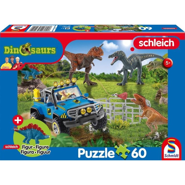 Puzzle 60 piese Schmidt - Schleich: Prehistoric Giants (Schmidt-56461)