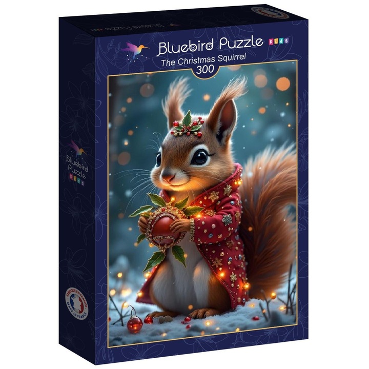 Puzzle 300 darabos Bluebird - A karácsonyi mókus (Bluebird-Puzzle-F-91073)