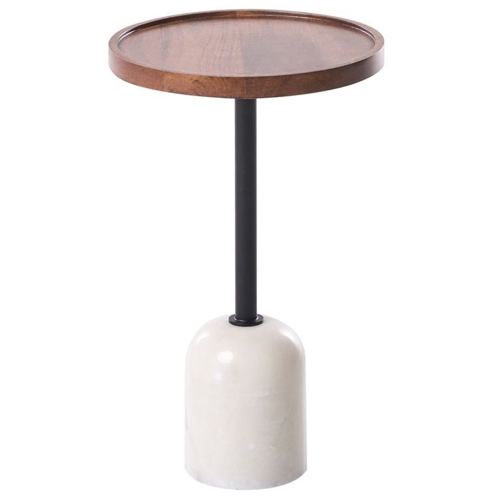 Masa laterala Rainy Metal Alb