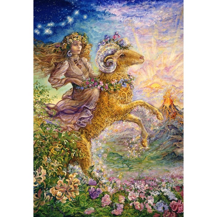 Puzzle 1000 darabos Grafika - Josephine Wall: Zodiac - Kos (Grafika-F-32352)