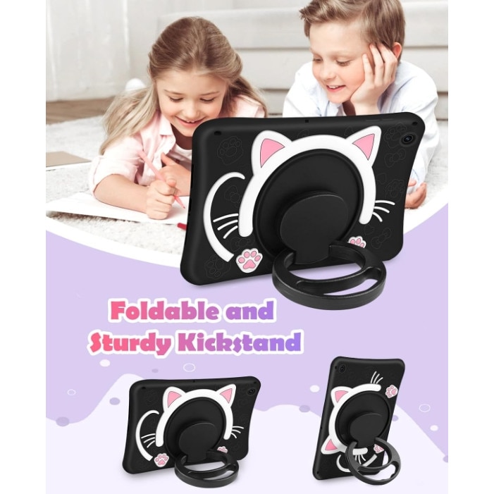 Husa de protectie pentru tableta, ZYNORO®，suport rotativ, 11 inch, Cu snur，Compatibila cu Samsung Tab A9 Plus, negru