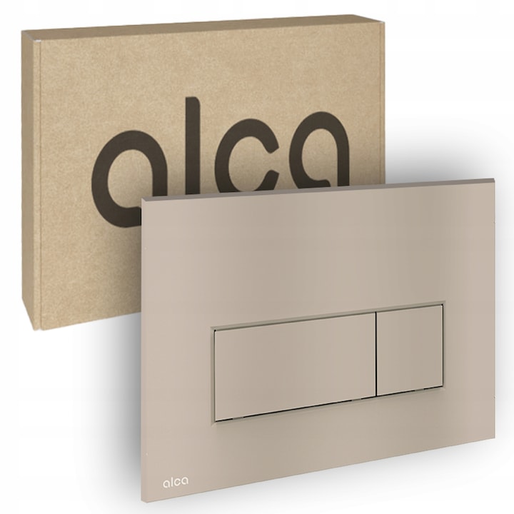 Clapeta actionare rezervor WC Alcaplast Delfin, Red Gold Mat, 5mm, set complet