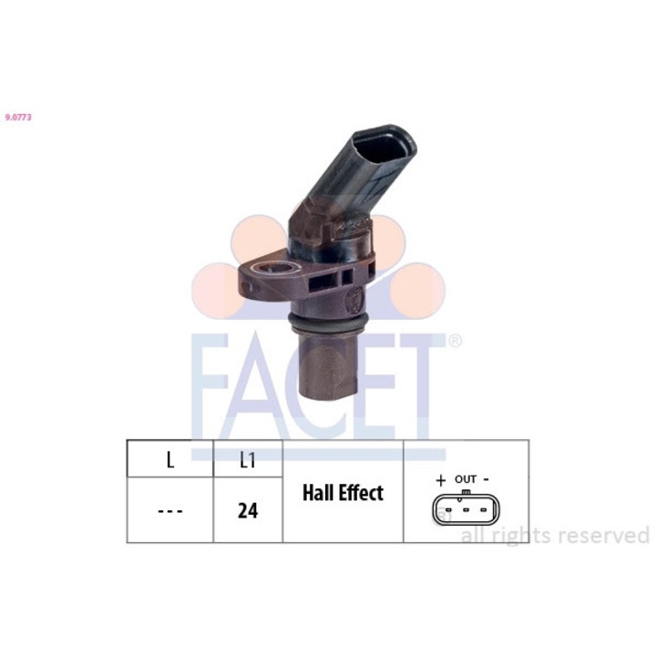 Szenzor, Motorfordulatszám 9.0773 Audi A1/A3/Q3/Tt Seat Alhambra/Altea/Ibiza 4/Leon/Mii/Toledo 4 Skoda Citigo/Fabia 3/Yeti