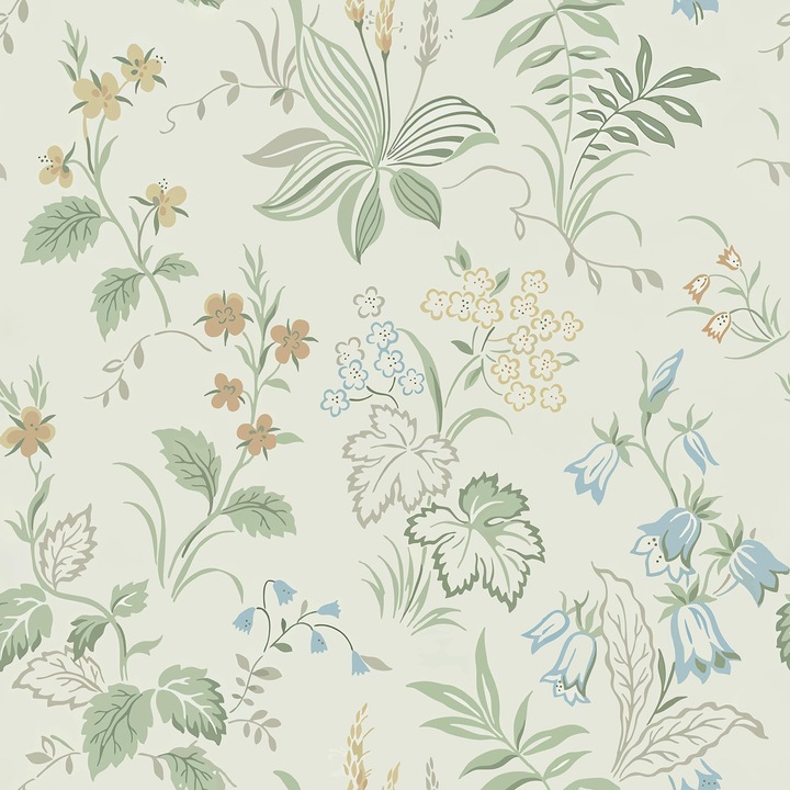 Tapet autocolant floral, Yullpaper, 44,5x300cm, bej, rezistenta la pete si umiditate