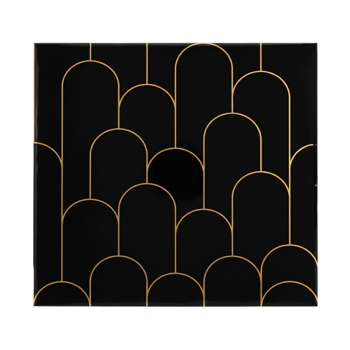 Set 10 Stickere Decorative Vinil Autoadezive Negre 30x30cm