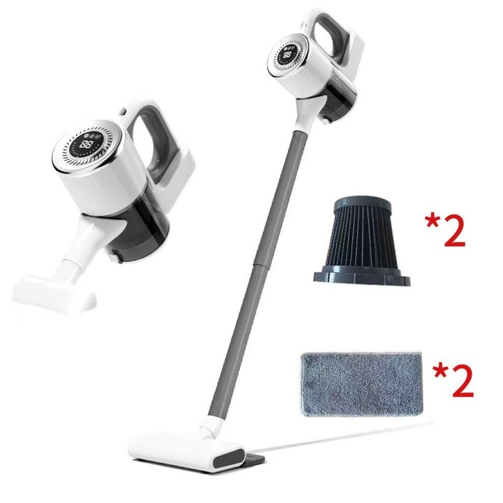 Mop electric, 2 in 1, alb, 1200W, 0.8L, 3 trepte de putere, portabil