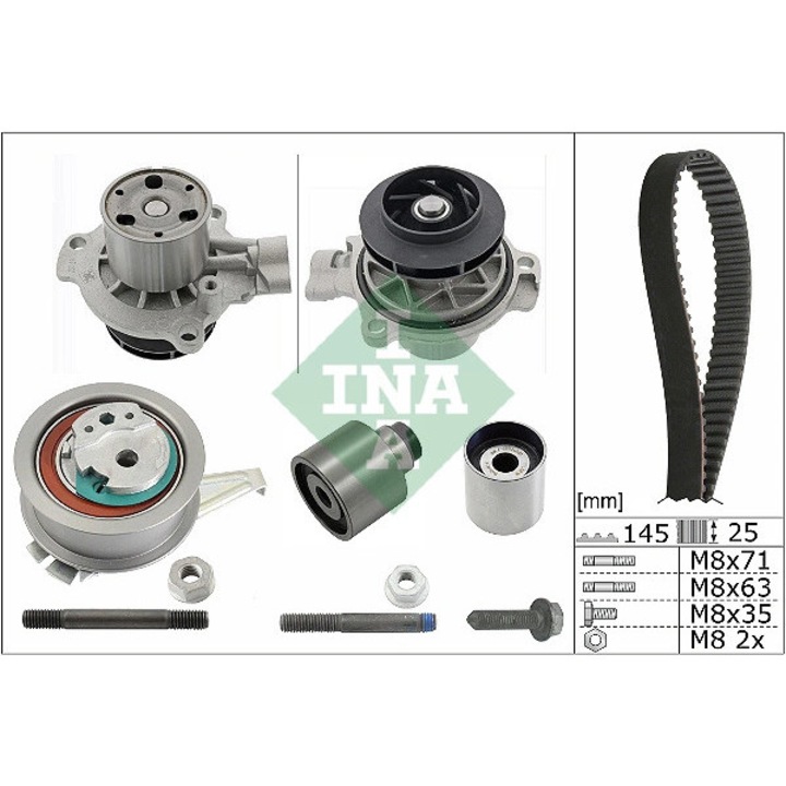 Vízpumpa + Vezérműszíj készlet 530065031 Man Tge Vw California T6/Crafter/Grand California/Multivan T6/Transporter T6