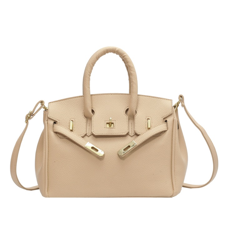 Geanta dama Kelly, bej, 24x13x19cm, tip crossbody