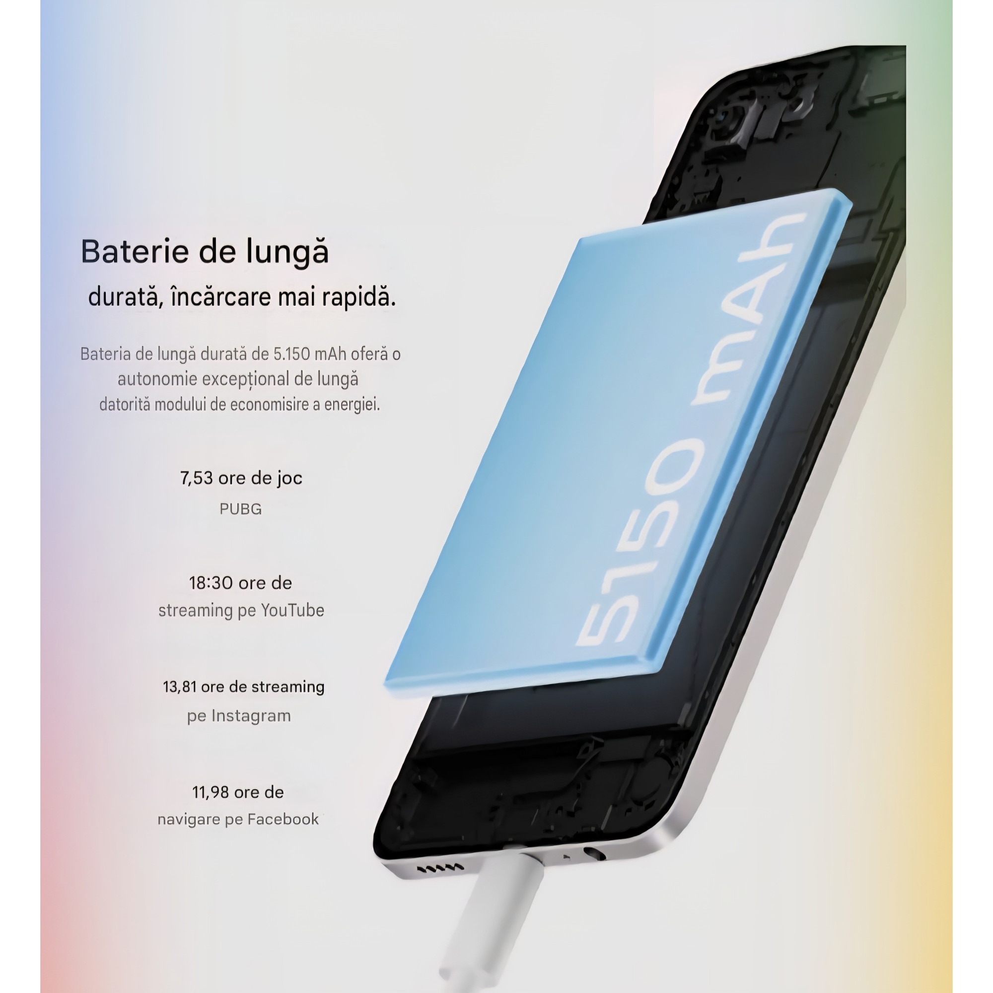 Telefon mobil vivo Y19s, Dual SIM, 6GB RAM + 128GB stocare, RAM extins 6GB, ecran LCD 6.68" 90Hz, camera 50 MP, baterie 5150 mAh, NFC, IP64, albastru