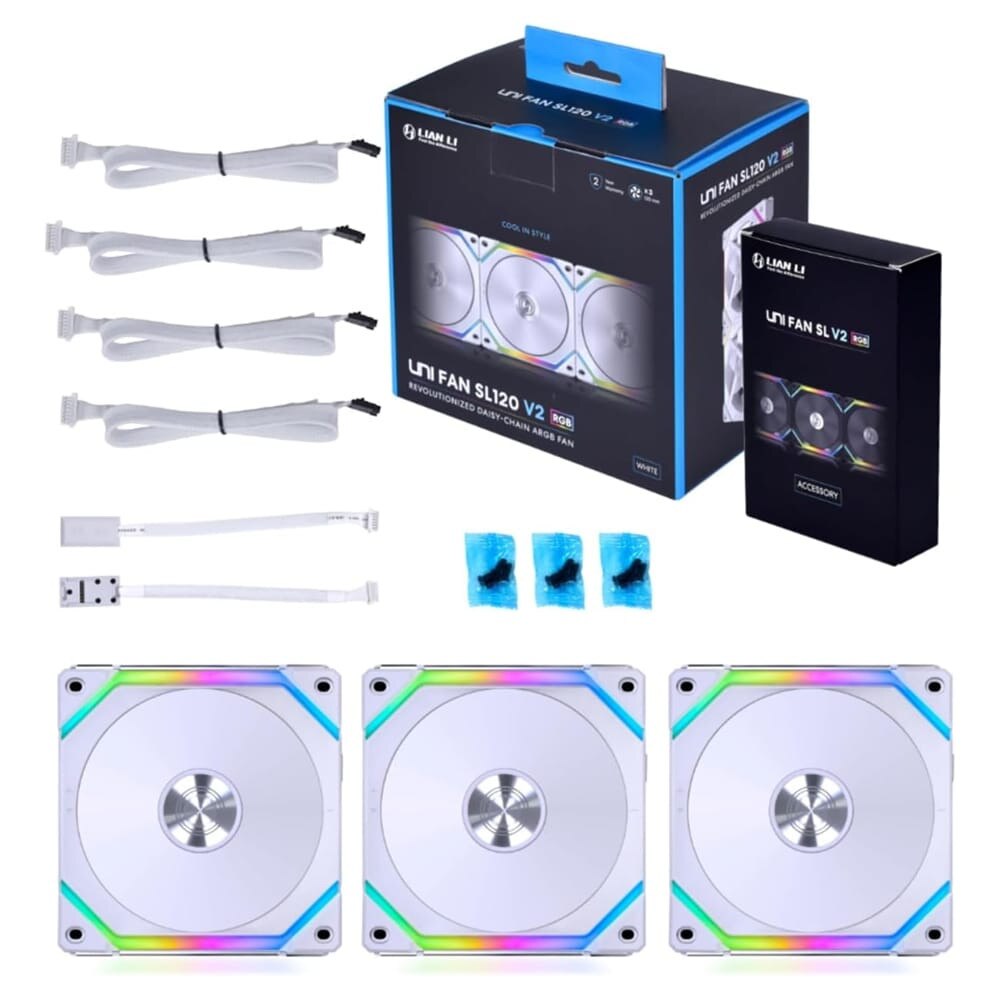 Set ventilatoare Lian Li UNI FAN SL120 V2, PWM, ARGB, 3 bucăți