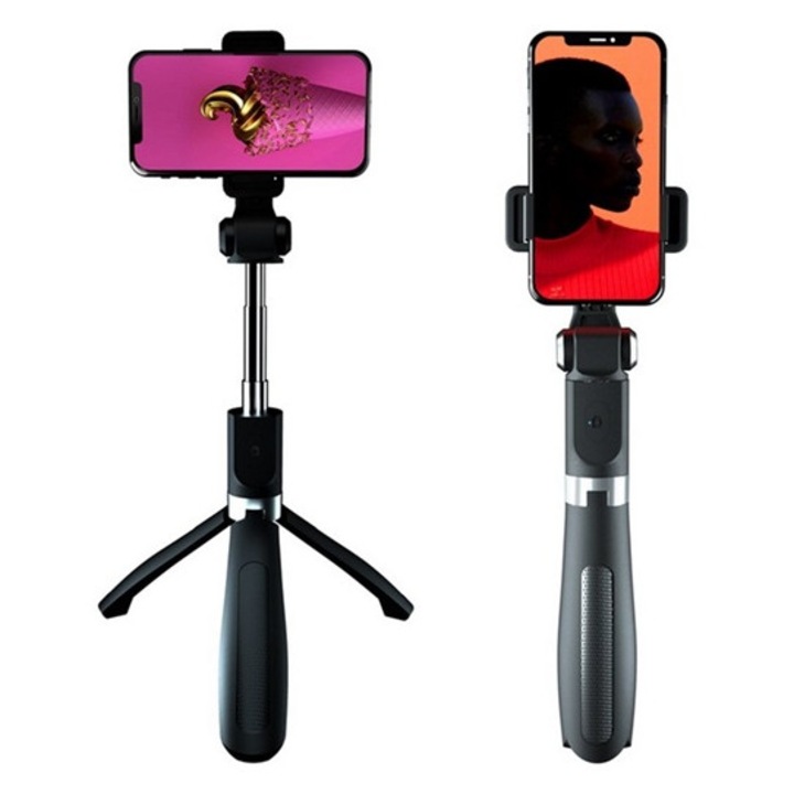 Xo ss08 szelfibot, univerzális, 360°, állítható, bluetooth távkioldó, 68cm, 4.2-6.7" méret, fekete