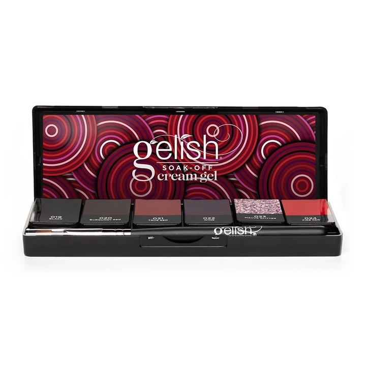 Gelish Cream Gel Palette színes géllakk paletta Getting Reddy