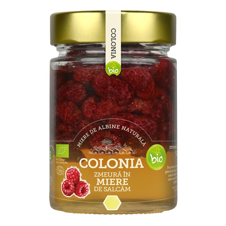 Zmeura in miere de salcam BIO 400g