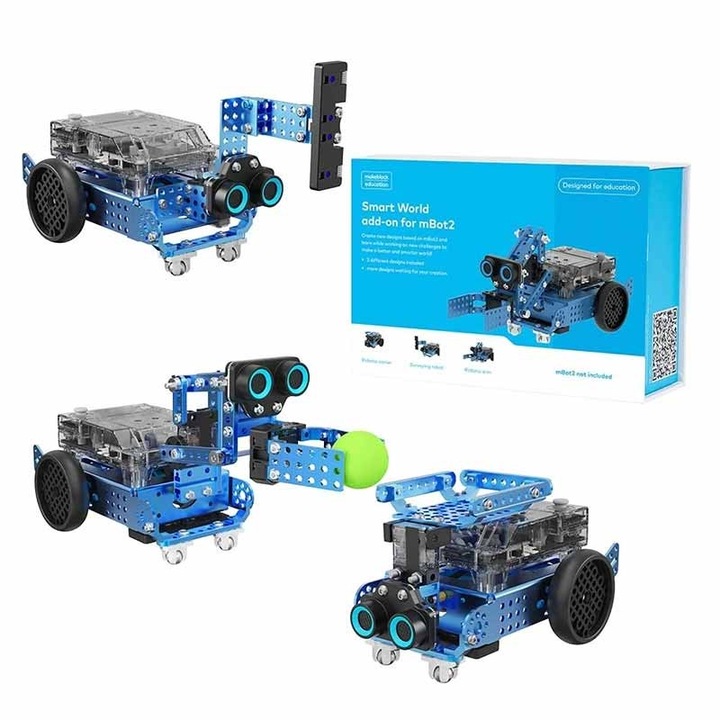 Pachet suplimentar Smart World Makeblock pentru robot mBot2, extensii 3 în 1, multicolor