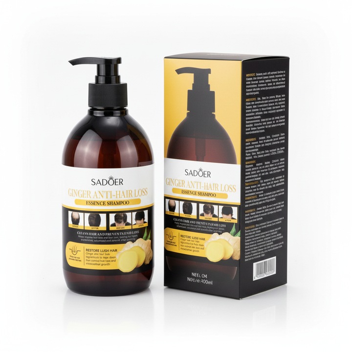 Sampon revitalizant impotriva caderii parului cu extract de ghimbir, 500 ml