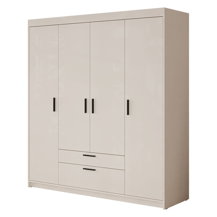 Dulap Melen 4D, MIRJAN 24, bej nisip, 53x177x191 cm