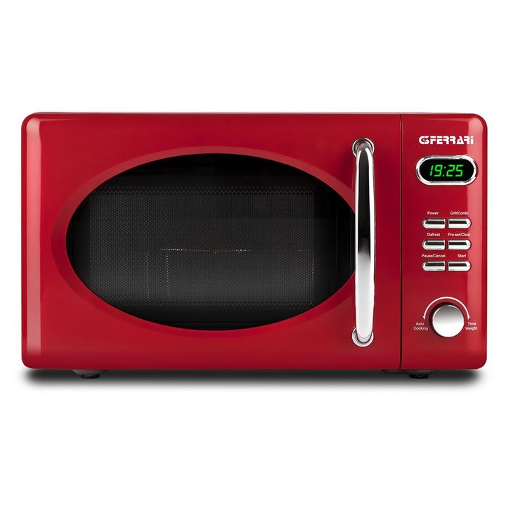Микровълнова печка G3Ferrari G1015502, 20л, 700W, червена, с грил