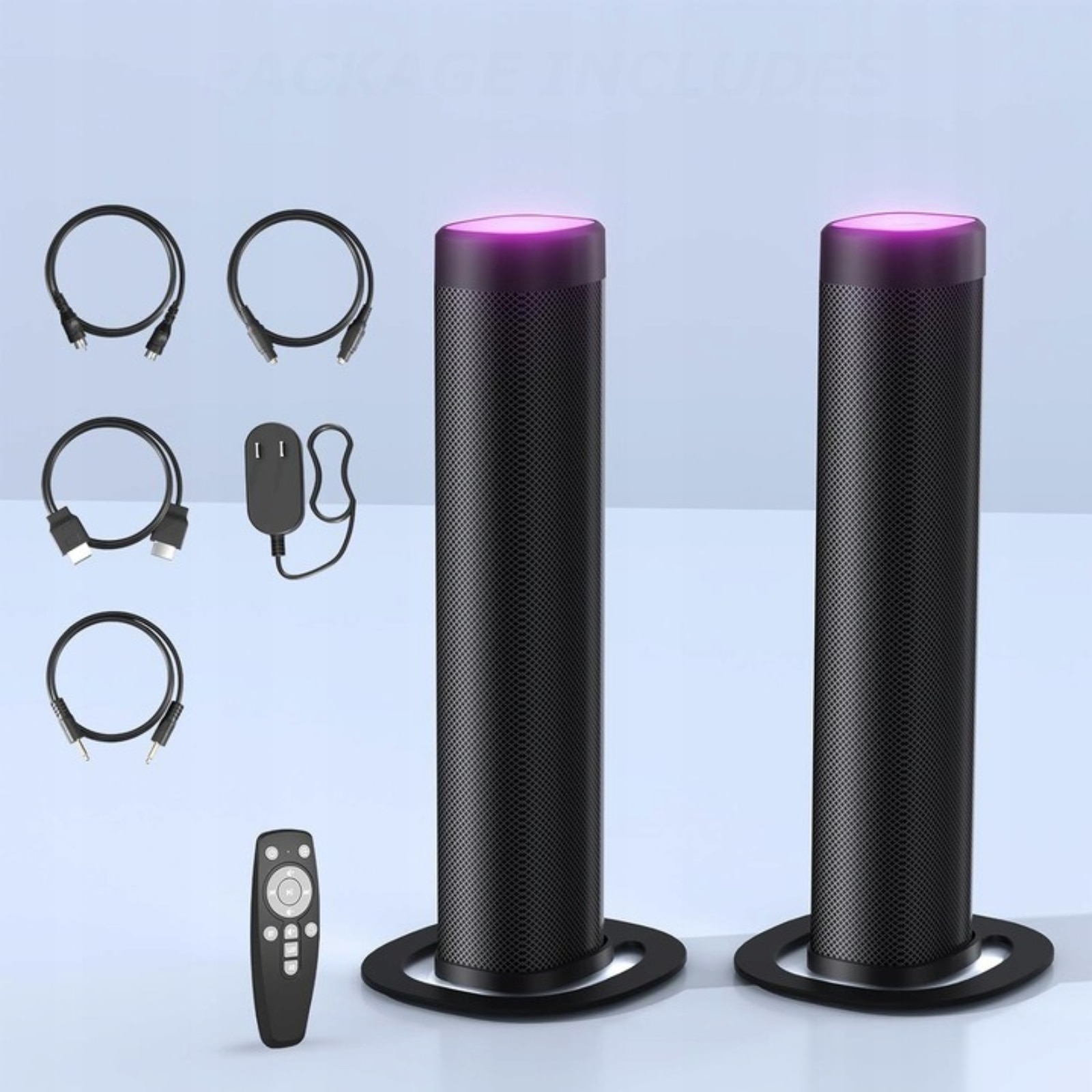 Vara de sunet VICALO 2.1 cu subwoofer integrat, iluminare RGB, Bluetooth, compactă