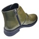 Ghete dama Dogati lacuite din piele naturala cu fermoar si elastic, verde, Verde fistic