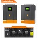 Invertor Solar Hibrid PowMr, 1500W, 24V CC la 230V CA, cu LCD, Controlor de Încarcare MPPT 80A, 286x240x91mm