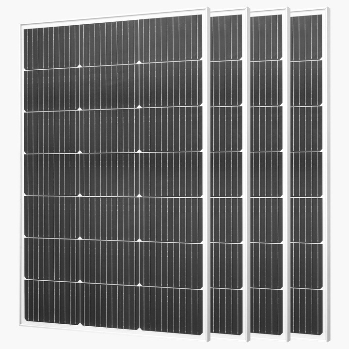 Panouri solare fotovoltaice monocristaline, set 4×100 W, Eficienta 23%, Conectori MC4, Cadru din aluminiu, Impermeabil IP65, Pentru off‑grid auto, barci, rulote