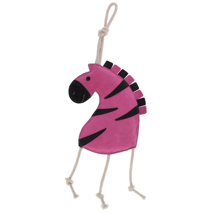 Kerbl Zebra ló játék, 40 cm, természetes szálból készült anyag, velúr huzat, lapos kivitel