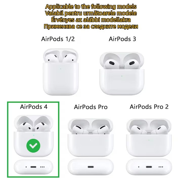 Tok AirPods 4-hez, Vodka design, tartós védelem, 1 db-os készlet