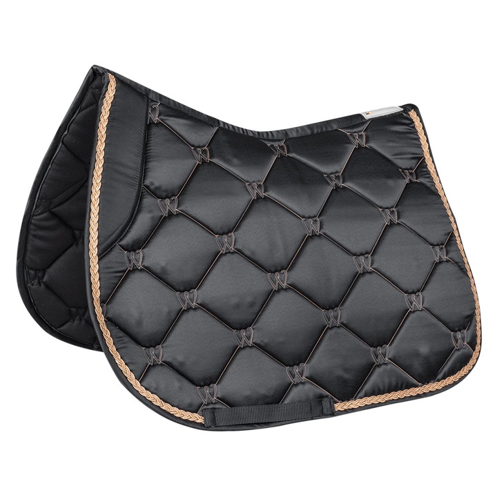 Czaprak Waldhausen Valencia, negru/rose gold, 10mm, 200g/m, DR