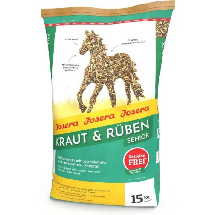Josera Kraut & Ruben Senior, gabonamentes takarmány idős lovaknak, 15 kg