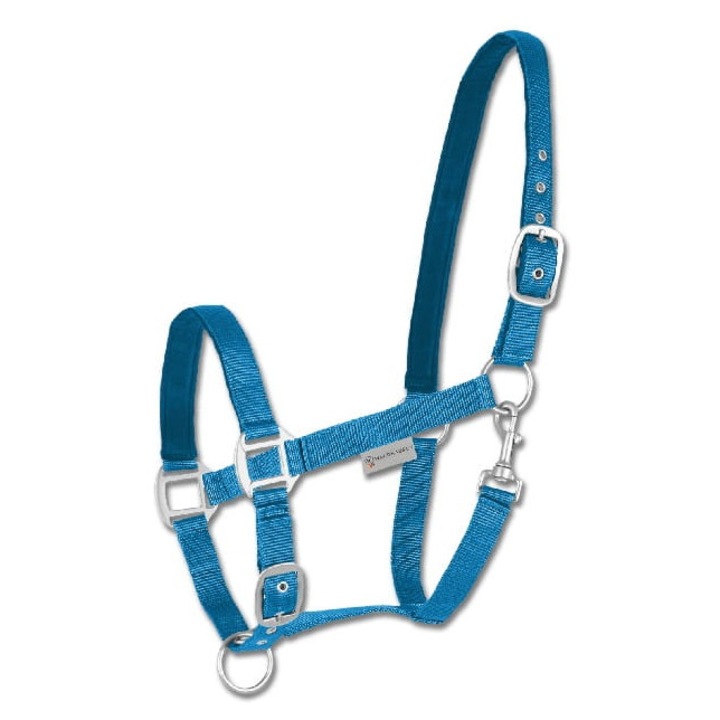 Kantar Waldhausen, satin, albastru, pony, cu reglaj pe subgat si pe bareta