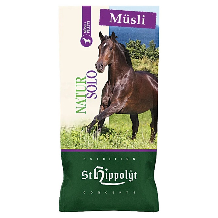 St.Hippolyt 15kg Ló Müzli, magas rosttartalommal, stabil energiával, szín: többszínű