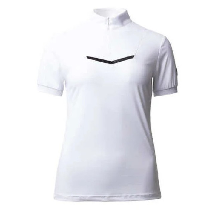Tricou sport dama Horze Taylor Glimmer, alb, 25SS