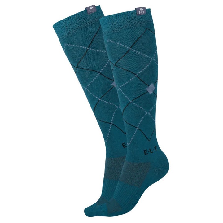 Sosete echitatie Elt, model Argyle, albastru, L