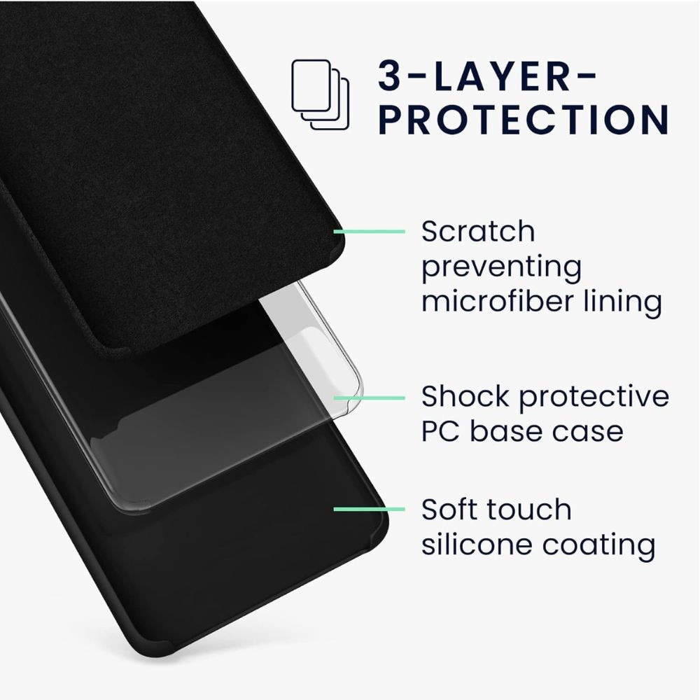 Husa Silicon Jelly Liquid, Compatibil cu Pixel 7, Ultra Slim, din silicon high tech, Protectie la Camera, Negru
