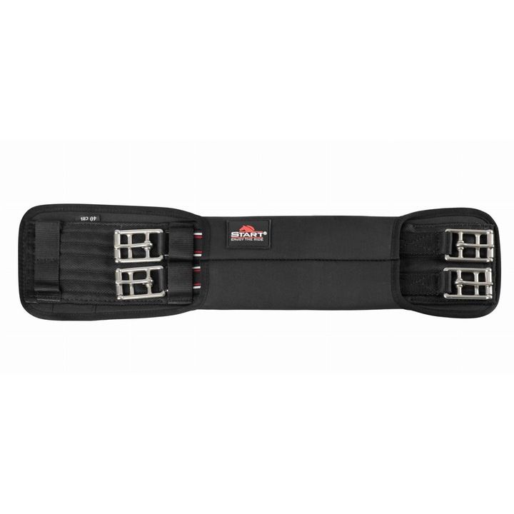 Centura de echitatie, neopren, Start, elastic, negru, 65 cm