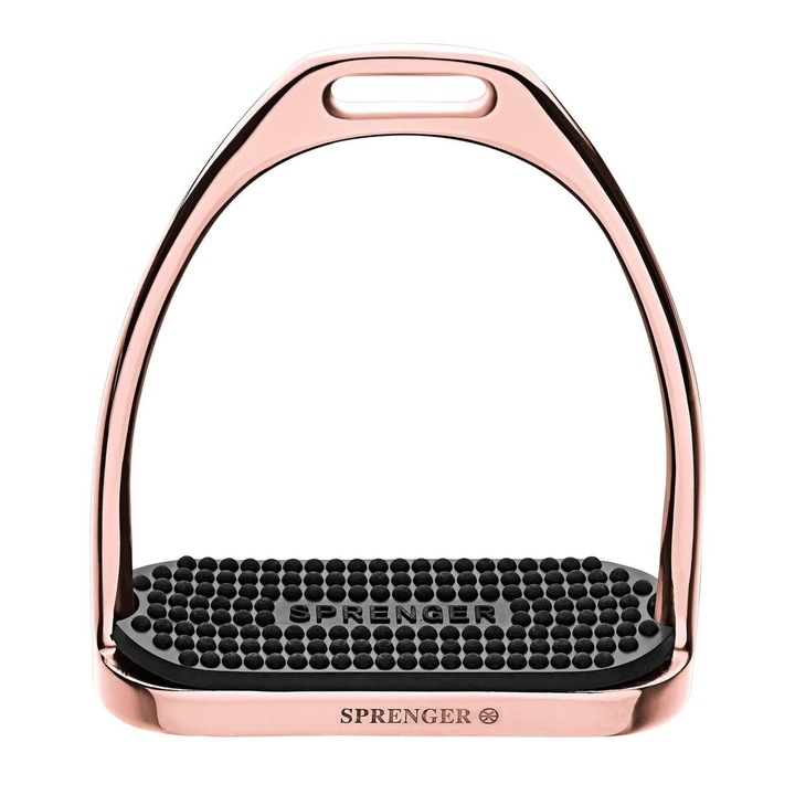 Etriere Sprenger Fillis, inox, antiderapante, rose gold, 12