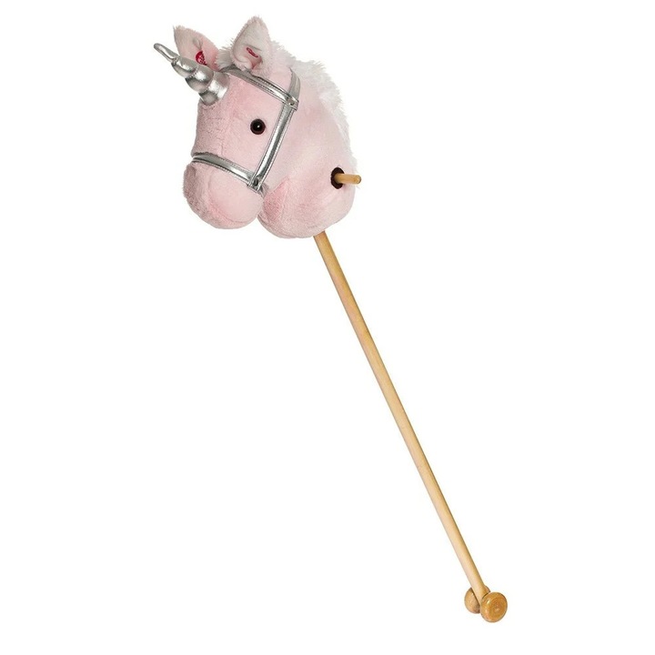 Jucarie de plus, TED, unicorn pe bat, alb, 100 cm